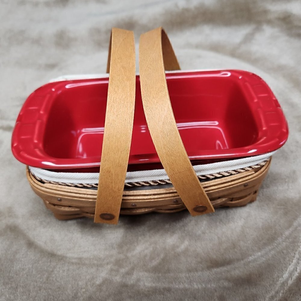 Longaberger Vintage Colorful Rectangle Baking Dish Basket
